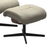 The Stressless Reno Ottoman with a Matte Black finish Cross Base.  The Stressless Reno Ottoman with a Matte Black finish Cross Base.