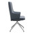 The side view of the Stressless Laurel dining chair with arms and D350 Chrome metal legs*. (The legs are also available in a Matte Black Metal finish.)