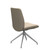 The back view of the Stressless Laurel Large Low-back dining chair with no arms and D350 Chrome metal legs.
