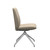 The side view of the Stressless Laurel Large Low-back dining chair with no arms and D350 Chrome metal legs.