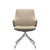 The front view of the Stressless Laurel Low-back Large dining chair with arms and D350 Chrome legs. 