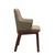 The side view of the Stressless Laurel Low-back Large dining chair with arms and D100 wood legs. 