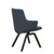 The back view of the Stressless Laurel Low-back large dining chair with arms and D200 wood legs. 