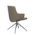 The back view of the Stressless Laurel Low-back large dining chair with arms and D350 Chrome metal legs. 