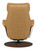 Back view of the new Stressless Adam Zero-gravity recliner in Taupe Paloma leather with Walnut stained wood.