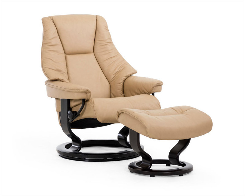 Classic Base Stressless Live Recliner and Ottoman- Ekornes of Norway