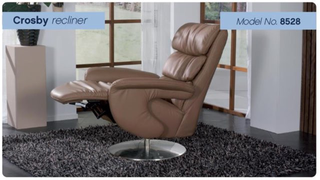 Crosby Integrated Recliner with Footstool by Himolla- On Sale