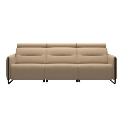 Stressless Emily V2 3-Seat Powered Sofa with Steel By Ekornes
