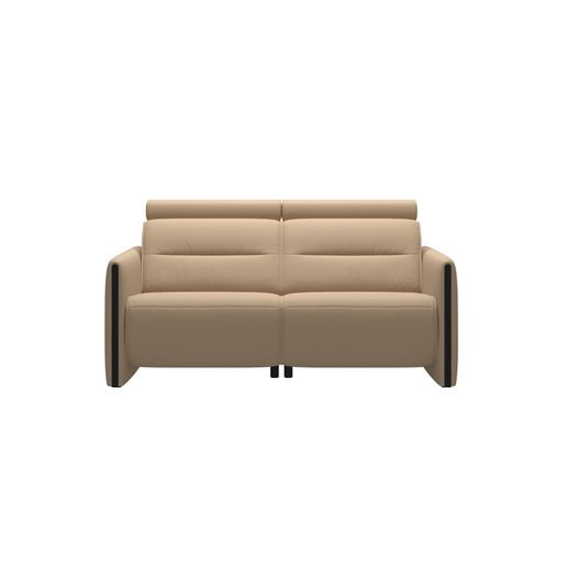 Stressless Emily V2 2-Seat Powered Loveseat with Wood Arms By