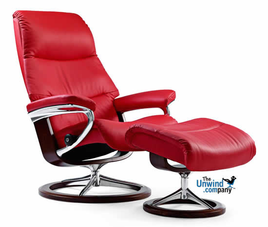 Stressless View Recliner and Ottoman by Ekornes- Ships Fast Nationwide