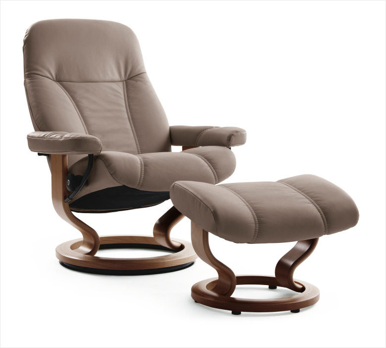 Stressless Consul Recliner Small with Ottoman