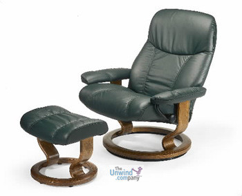 M♦東サセール EKORNES　Stressles® Consul Stressless® Consul (M) Signature Base Recliner with Ottoman
