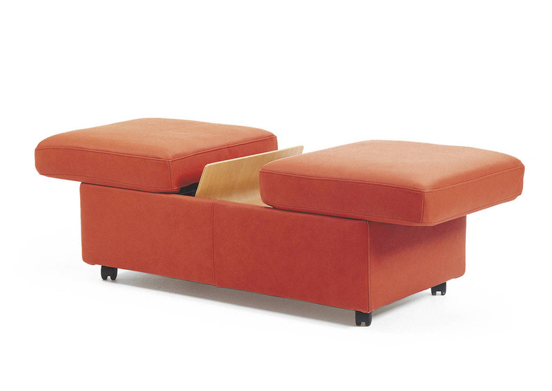 Ekornes Double Ottoman with Table - Ships Stress-free