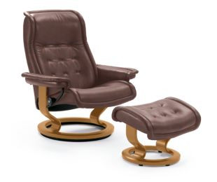 Stressless Royal 09 Recliner Medium with Ottoman - Ships Free