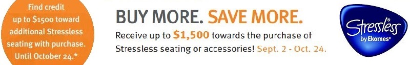 Earn up to $1500 when purchasing Stressless E40 Sectional Sofas at Unwind.