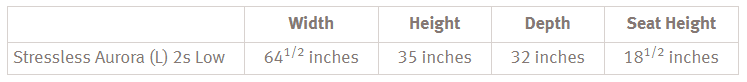Aurora 2 Seat Low Back Sofa Dimensions 