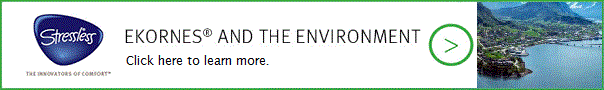 Ekornes' Furniture is comfortable and environmentally responsible.