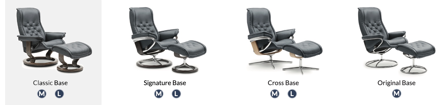 Stressless Royal Classic Recliner 2021 Available Configurations