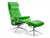 Stressless Metro High Back Recliner- New Summer Green Paloma Leather.