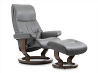 New 2016 Metal Grey Paloma Leather shown on this Soon To Be Released Stressless View Classic Base Recliner.