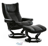 The Stressless Wing is available in a variety of leather and fabric options. Enjoy free In-Home delivery at Unwind.com