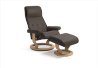 The  Stressless Sky Recliner with the classic base is designed with comfort in mind. 