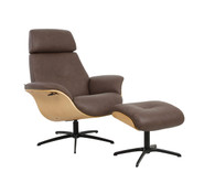 Relax in style with the Falcon recliner and ottoman by Fjords!