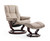 Mayfair Recliner and Ottoman shown in Beige Cori Leather.