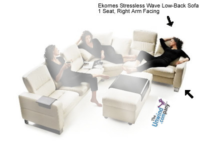 ★【展示品 美品】EKORNES Stressless Reno ソファ Stressless by Ekornes Reno Medium Reclining Chair & Ottoman with