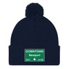 Downtown Newport Exit Pom Pom Knit Cap