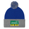 Downtown Providence Exit Pom Pom Knit Cap