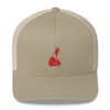 Block Island Red Logo Trucker Cap