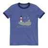 Sankaty Head Lighthouse Ringer T-Shirt