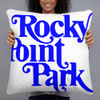 Rocky Point Park Blue Logo Basic Pillow