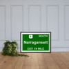 Narragansett RI Exit Framed matte paper poster