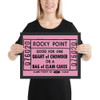 Rocky Point Chowder/Clam Cake Ticket Framed matte paper poster