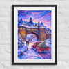 Narrgansett Towers Winter Wonderland Framed poster