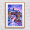 Narrgansett Towers Winter Wonderland Framed poster