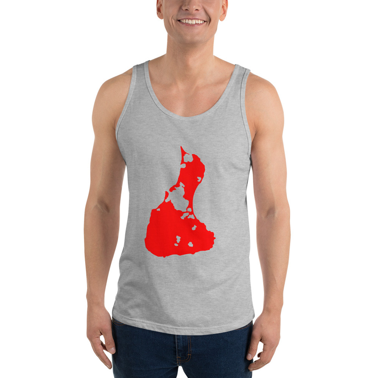 Block Island Red Logo Unisex Tank Top OCEAN