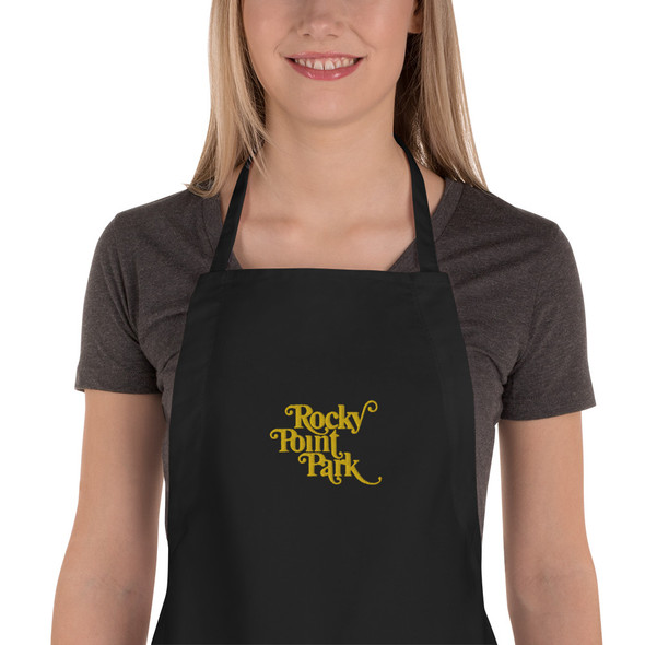 Rocky Point Park Embroidered Apron Gold Logo