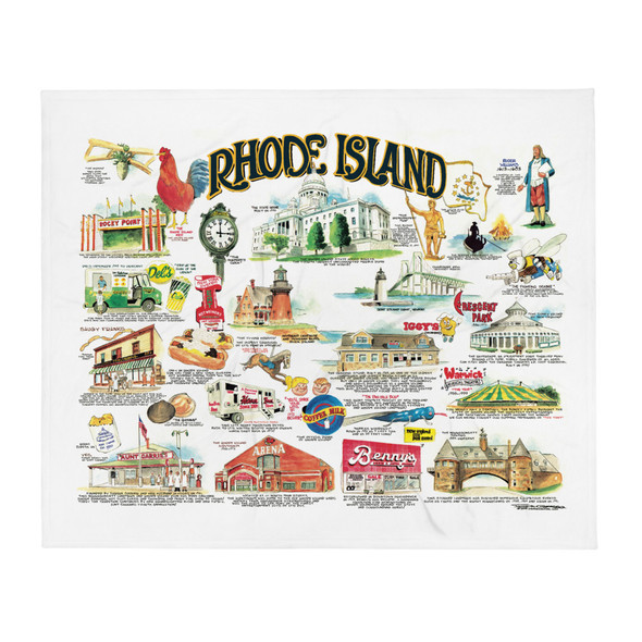 Rhode Island Icons By Frank Galasso Throw Blanket