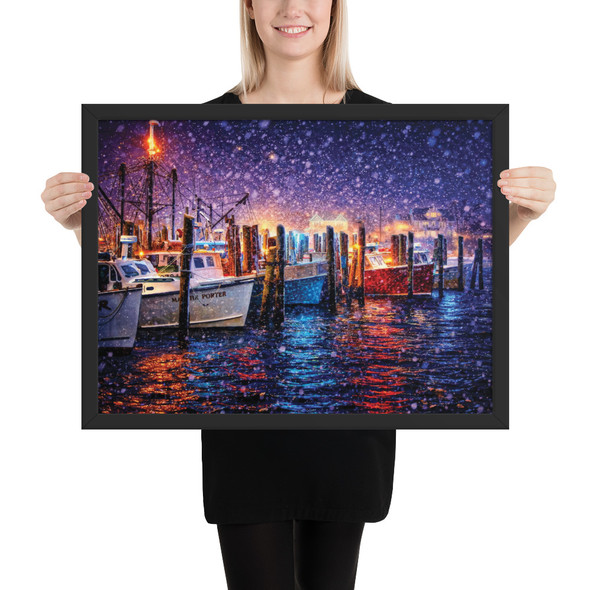 Galilee Snow Squall Framed poster