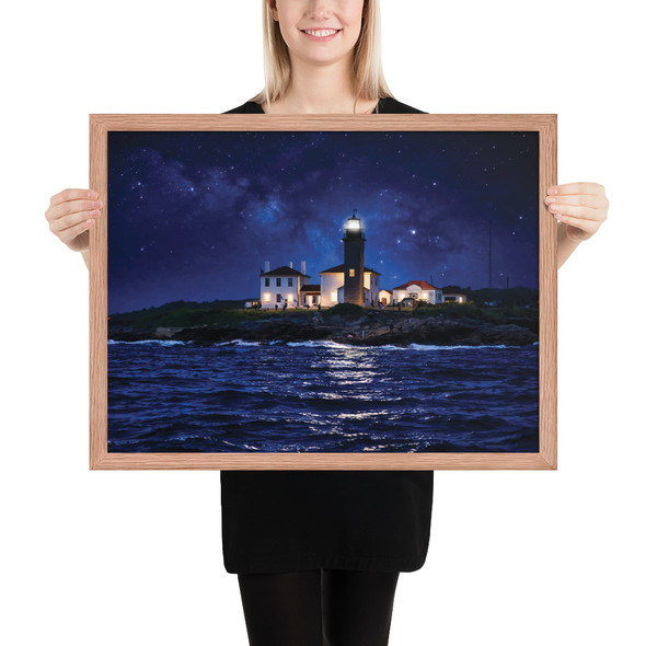 Beavertail Lighthouse Framed poster