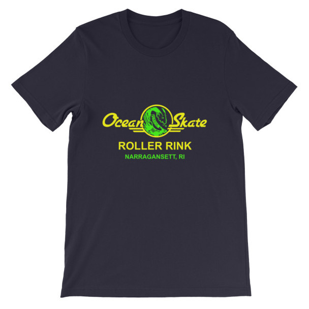 Ocean Skate Roller Rink Dark Color Short-Sleeve Unisex T-Shirt