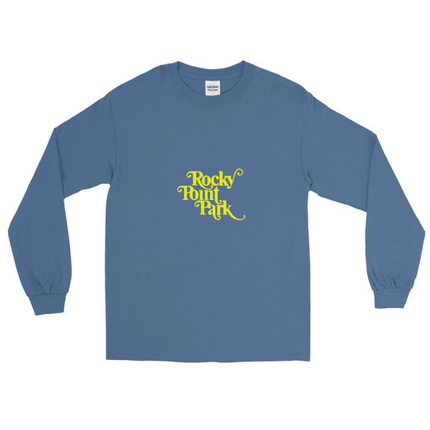 Rocky Point Park Yellow Logo Men’s Long Sleeve Shirt