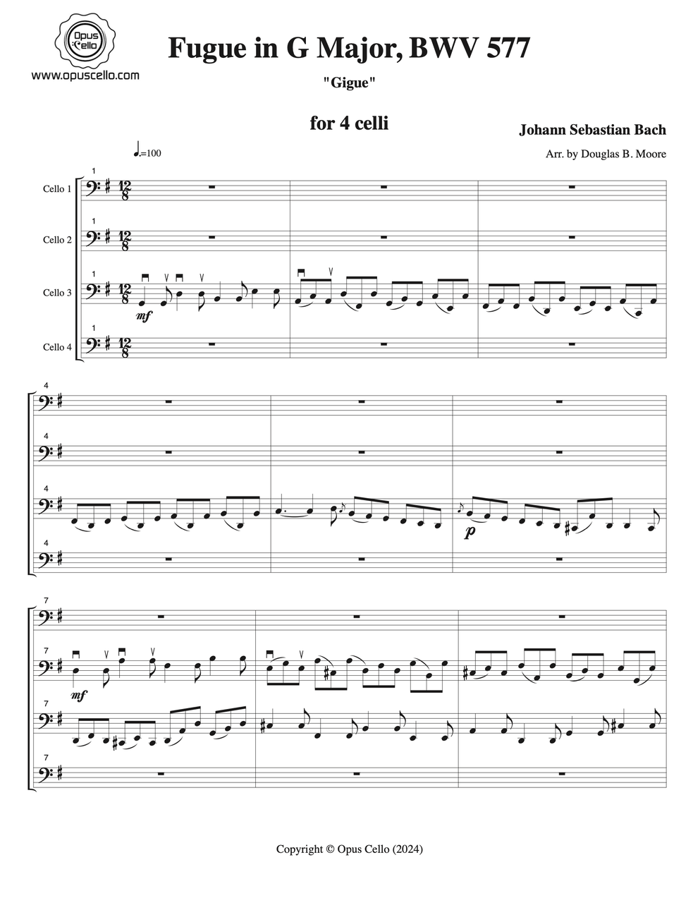 Johann Sebastian BACH, Fugue 