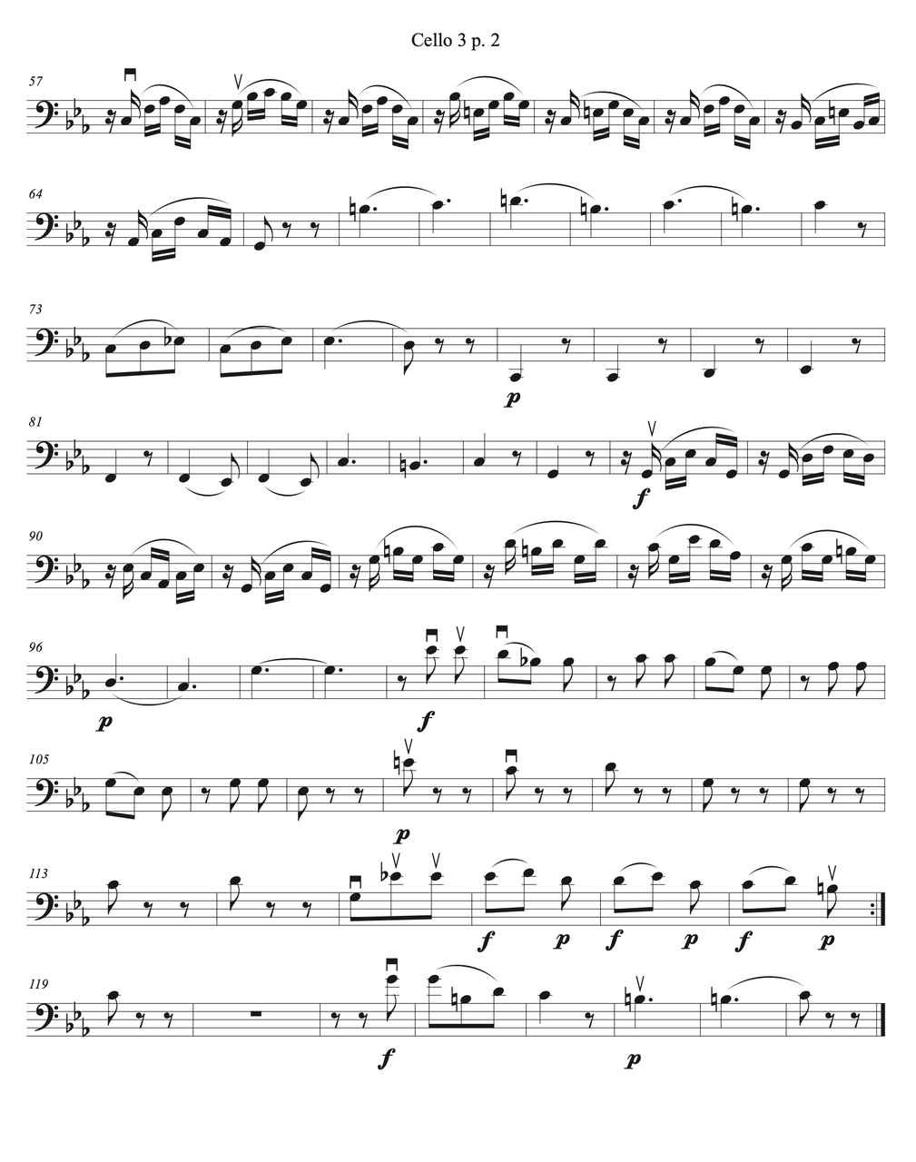 Wolfgang Amadeus MOZART, Andante in C Minor K.157 for 4 Cellos
