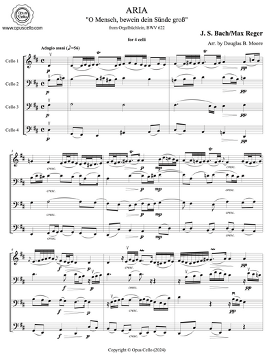 Johann Sebastian BACH & Max REGER, O Mensch, bewein dein Sunde
