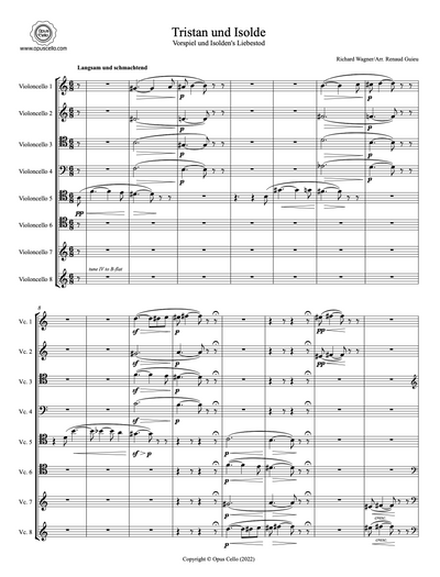 Wagner Tristan und Isolde for 8 Cellos