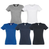 Custom branded SOLS Imperial Womens T-Shirt - promotional shirt with logo printing available in Australia